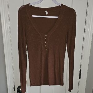 Wishlist Womens Sz Small Long Sleeve Ribbed Shirt.Gorgeous!